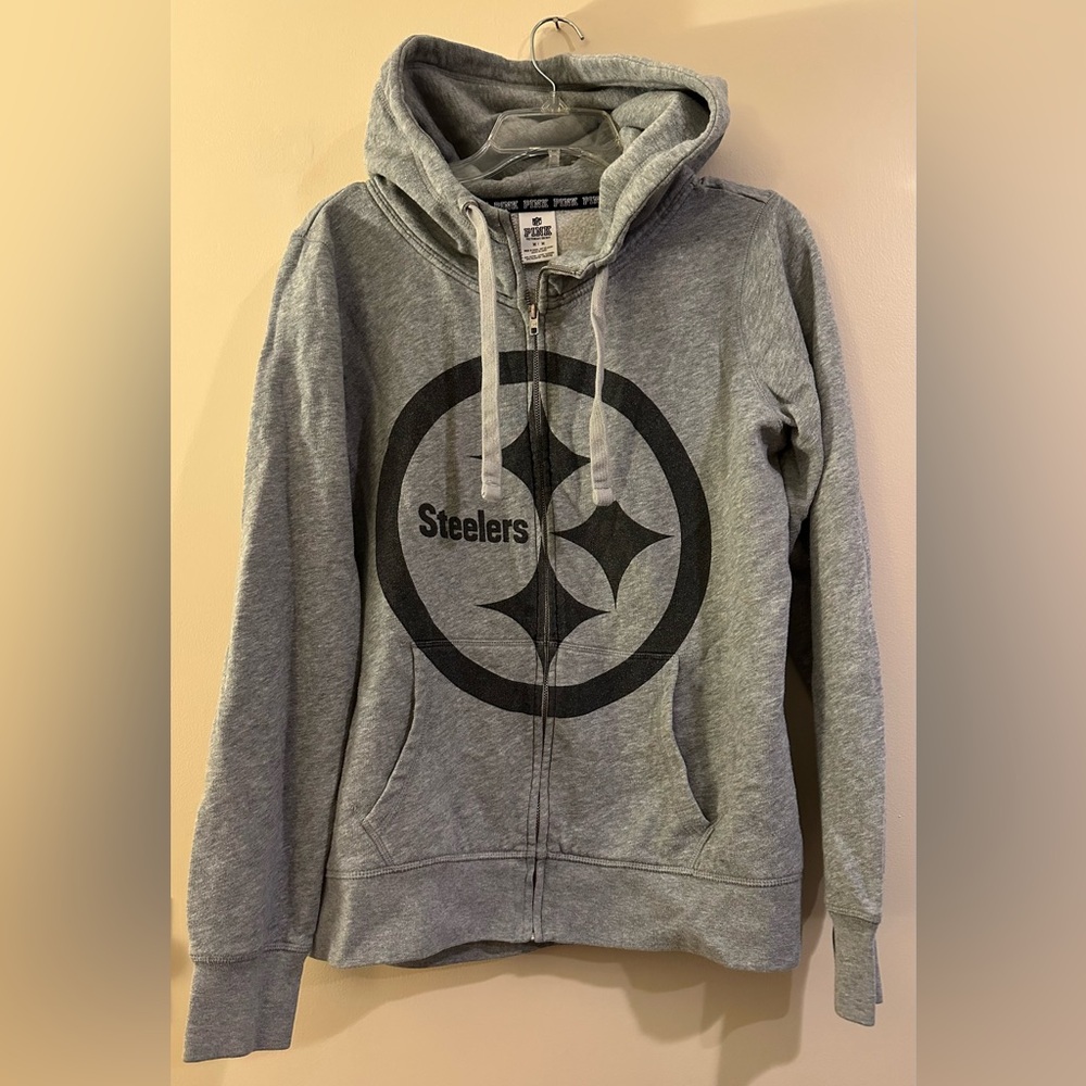 VS PINK Pittsburgh Steelers Zip-Up Hoodie - Size M